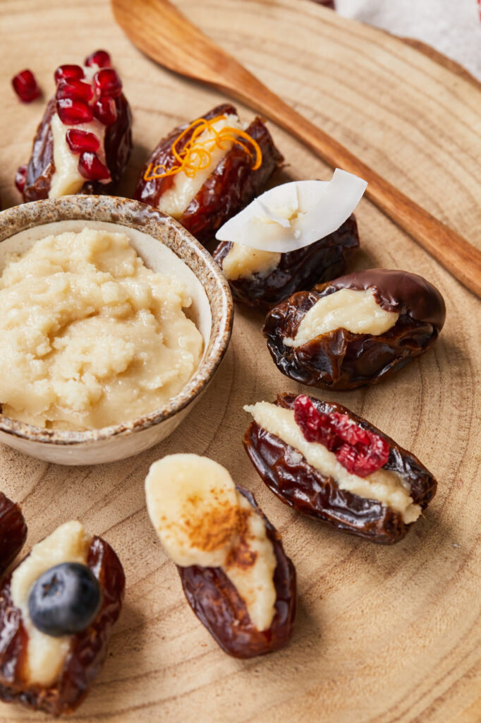 Macadamia nut butter and fresh dates