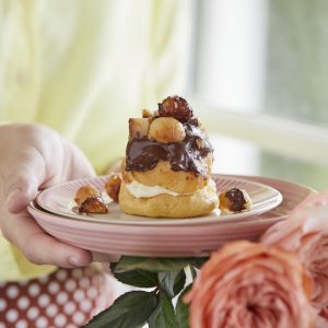 2002 Profiteroles with salted macadamia and chocolate topping (11)