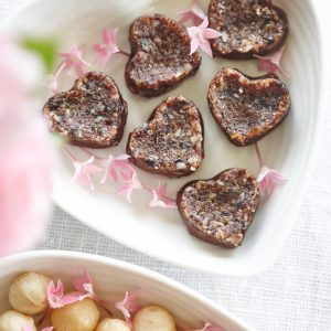 Macadamia cherry hearts for Valentine's Day