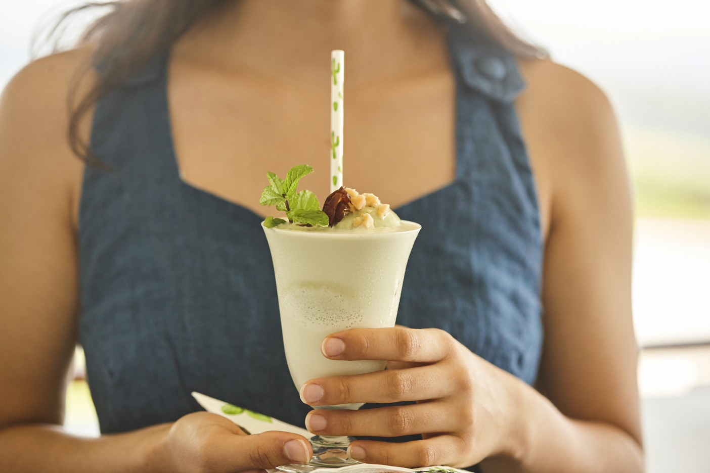 Matcha macadamia ice cream milkshake - Australian Macadamias