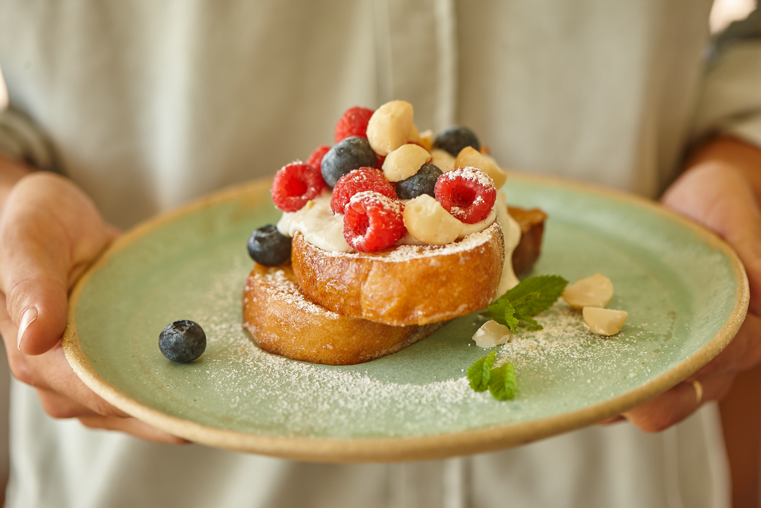 Macadamia mascarpone french toast - Australian Macadamias
