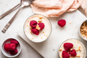 Macadamia milk panna cotta