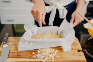 Macadamia and banana cake
