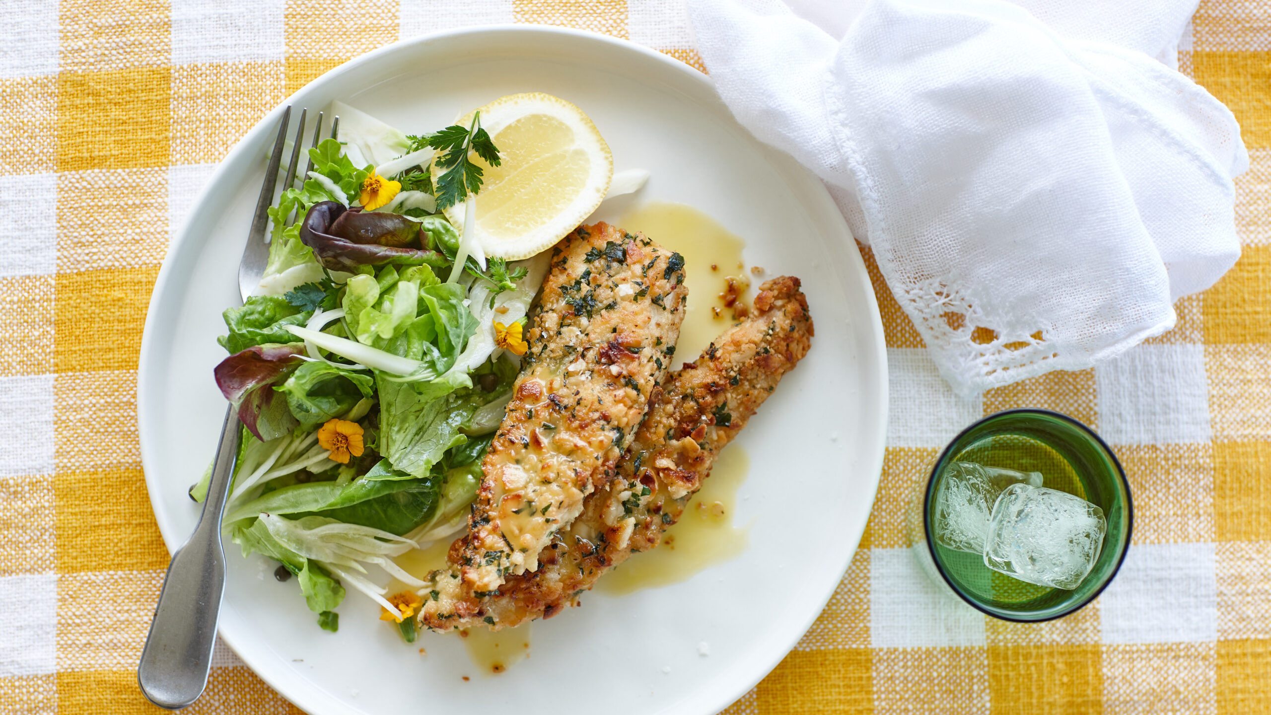 Macadamia crusted fish
