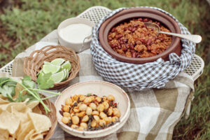 Chilli beef with spicy macadamias recipe