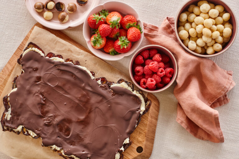 Macadamia butter date bark