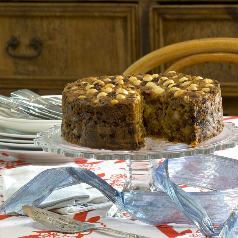 macadamia fruit Christmas cake recipe