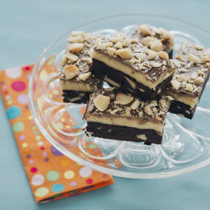 Macadamia and bush honey slice