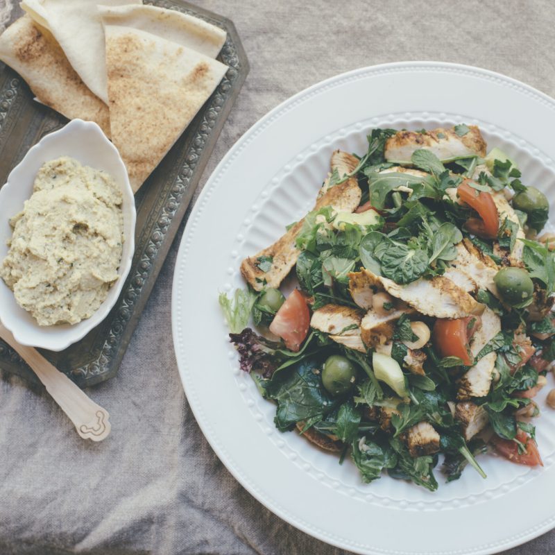 Middle Eastern chicken and macadamia salad