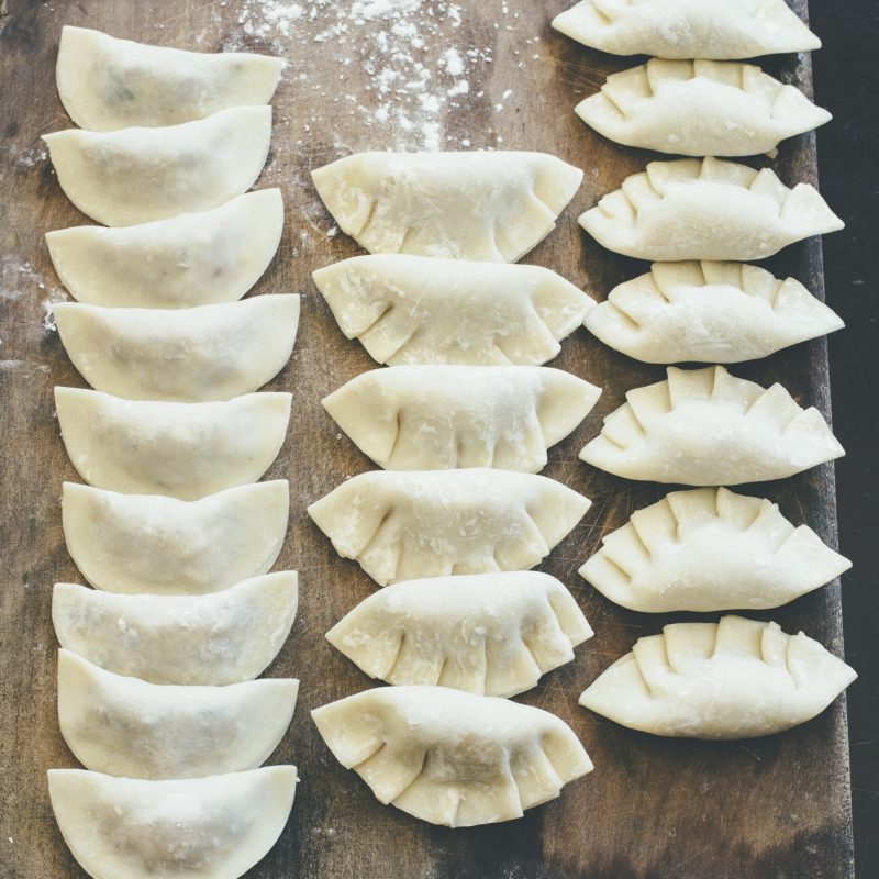 1509 Macadamia, pork and mushroom pot sticker dumplings (2) copy