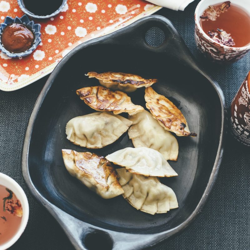 1509 Macadamia, pork and mushroom pot sticker dumplings (4) copy 2
