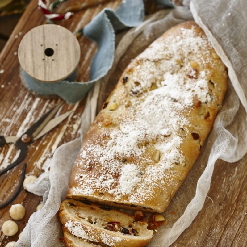 Stollen with macadamia marzipan