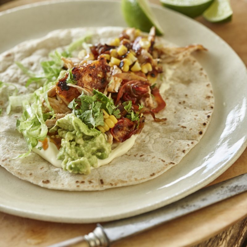 Smokey paprika and macadamia chicken tacos