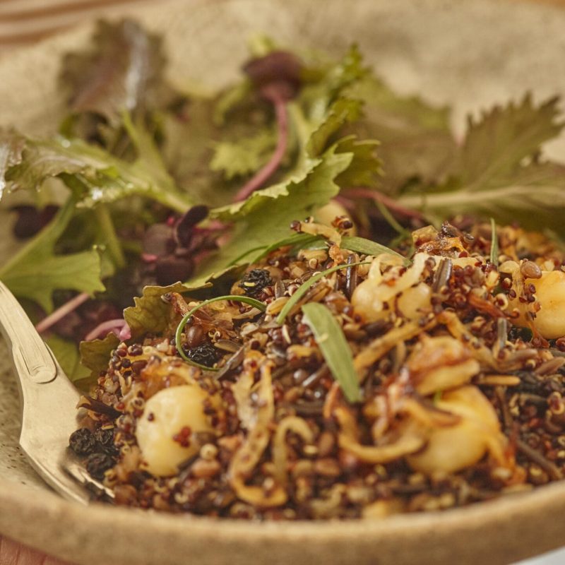Quinoa salad with macadamias