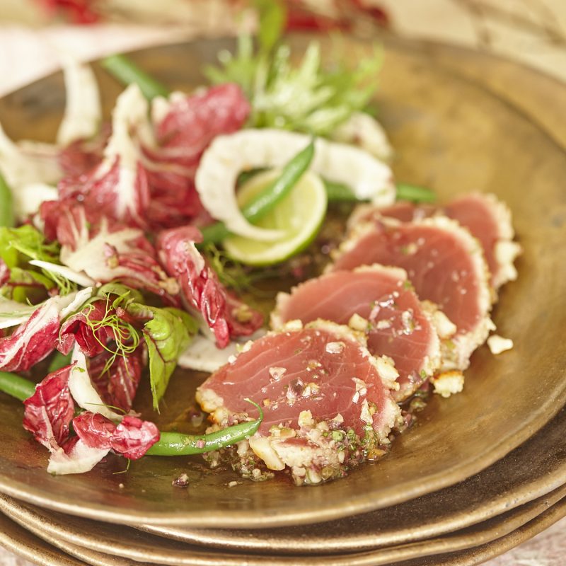 1711 Macadamia crusted tuna with summer salad and macadamia dressing (2)