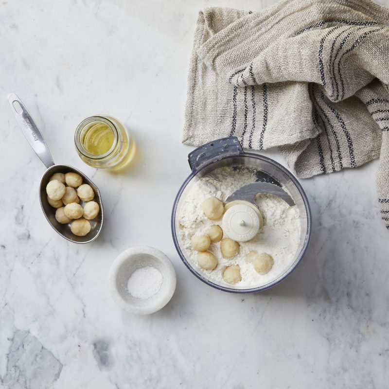 1912 Christmas canape macadamia tartlets - step 1