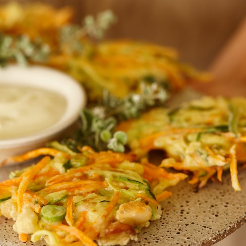 2011 Quick and crunchy macadamia and vegie fritters (17)