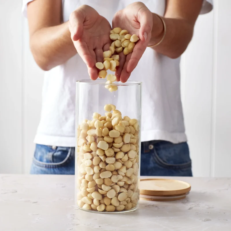 2505 Macadamias pouring - storage