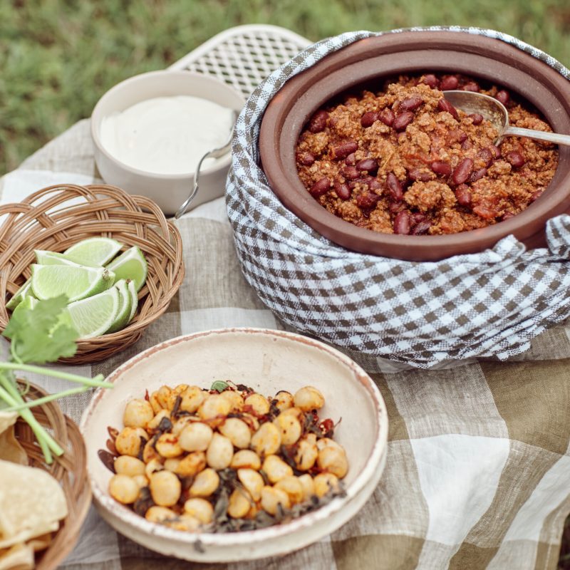 Chilli beef with spicy macadamias recipe