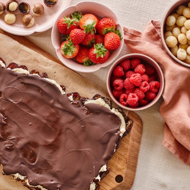 Macadamia butter date bark