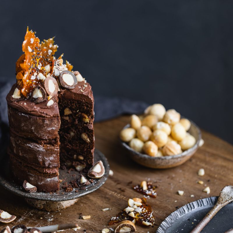 Chocolate Macadamia & Black Sesame Cake (High Res Landscape) 5