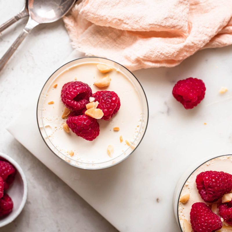 Macadamia milk panna cotta